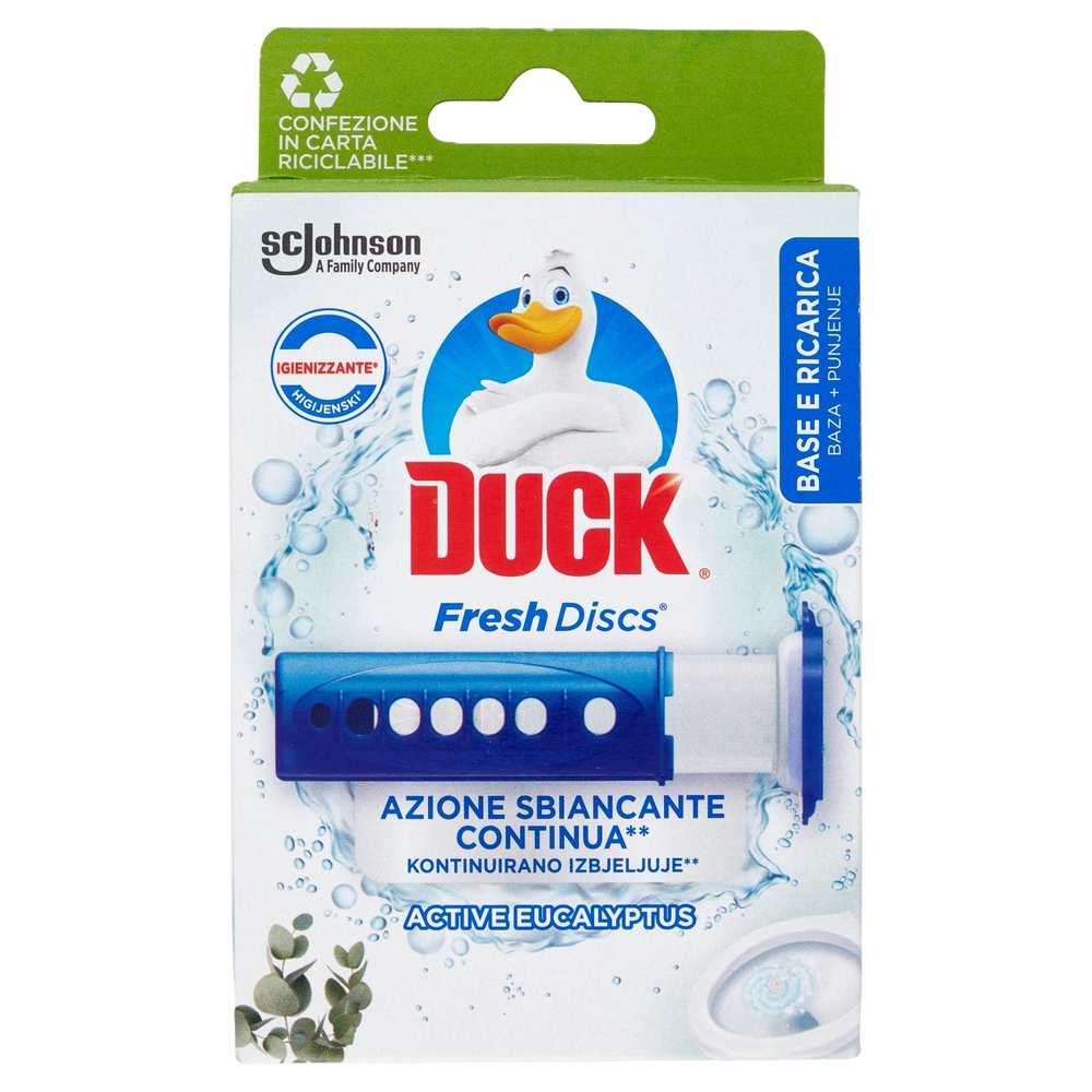 Duck Fresh Discs - Base per Dischi Gel Igienizzanti WC, Fragranza Eucalipto 36ml